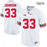 Youth NCAA Ohio State Buckeyes Pete Johnson #33 College Stitched Authentic Nike White Football Jersey IH20F33PJ